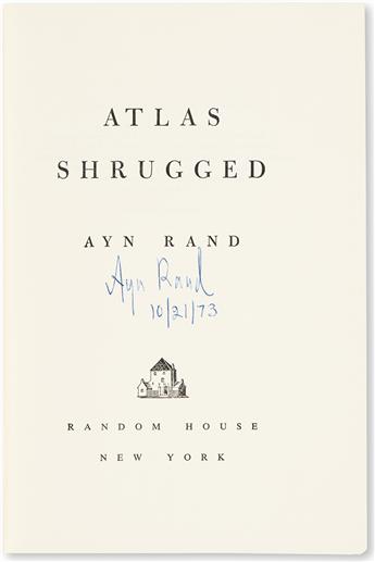 RAND, AYN. Atlas Shrugged.